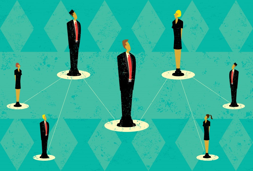 A group of connected people